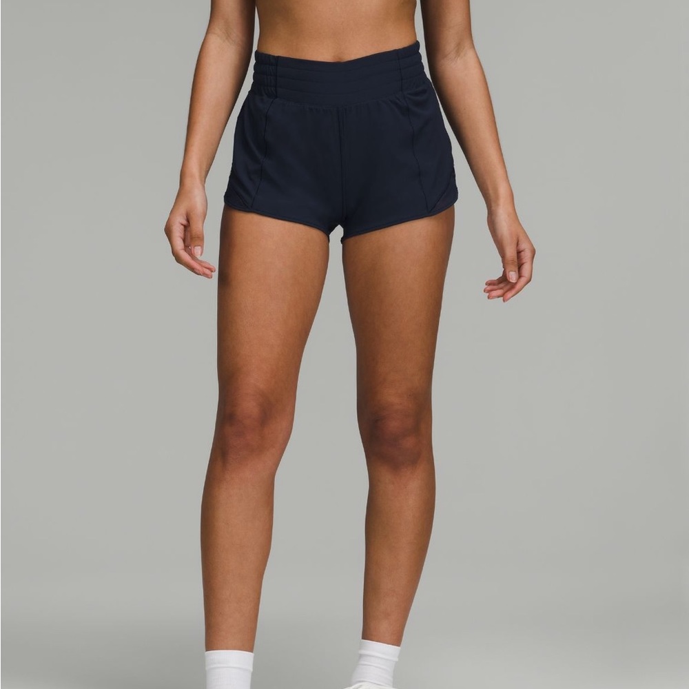 Black Lulu "Hotty Hot" high rise lined shorts